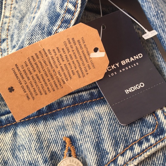 Jean Jacket 100% Cotton size small color blue Lucky - Picture 3 of 13
